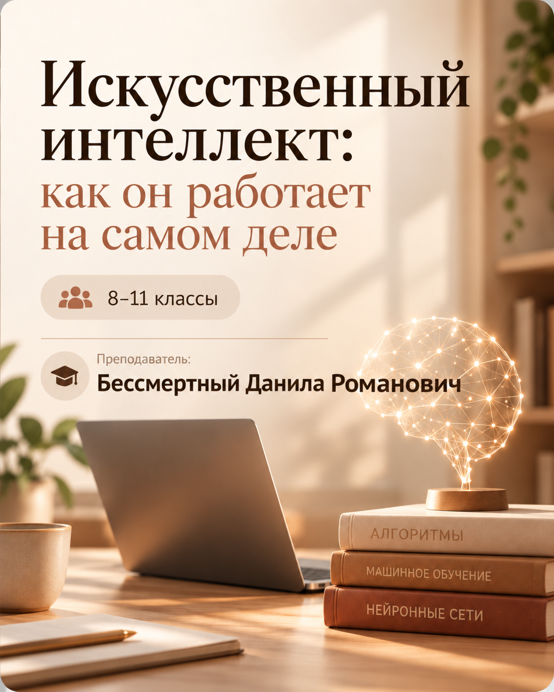Обложка курса «Искусственный интеллект: как он работает на самом деле»